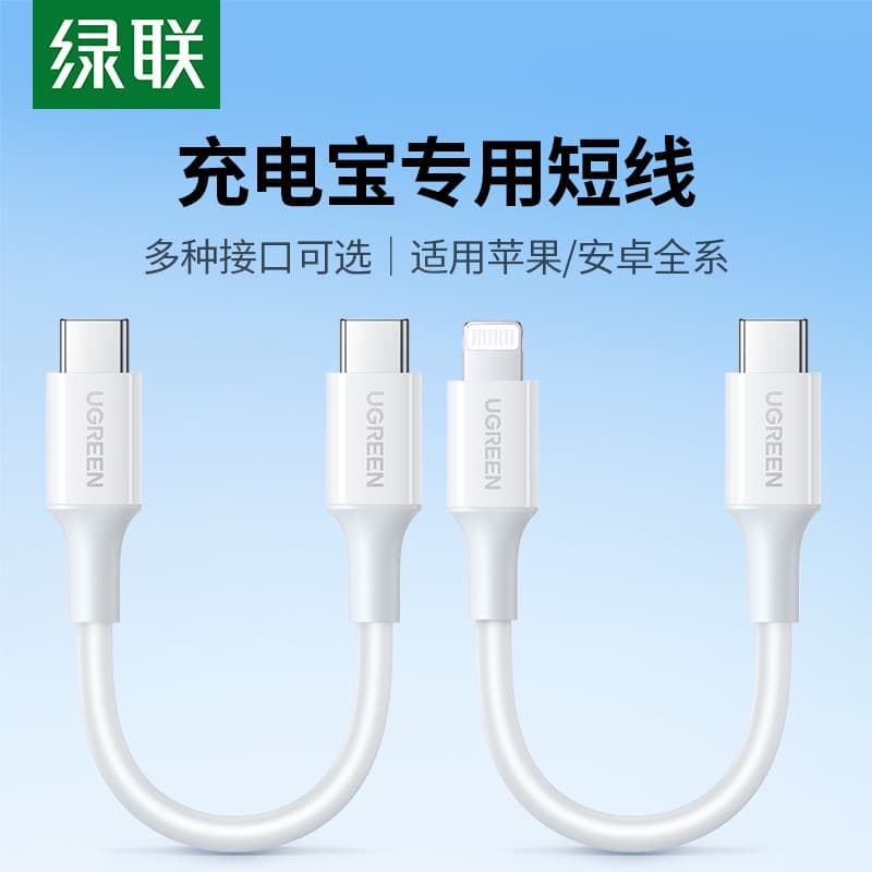 Lvlian Charging Treasure Cabo de dados curto Cabo de carregamento de celular Dual typec Adequado para Apple 17/16iPhone1