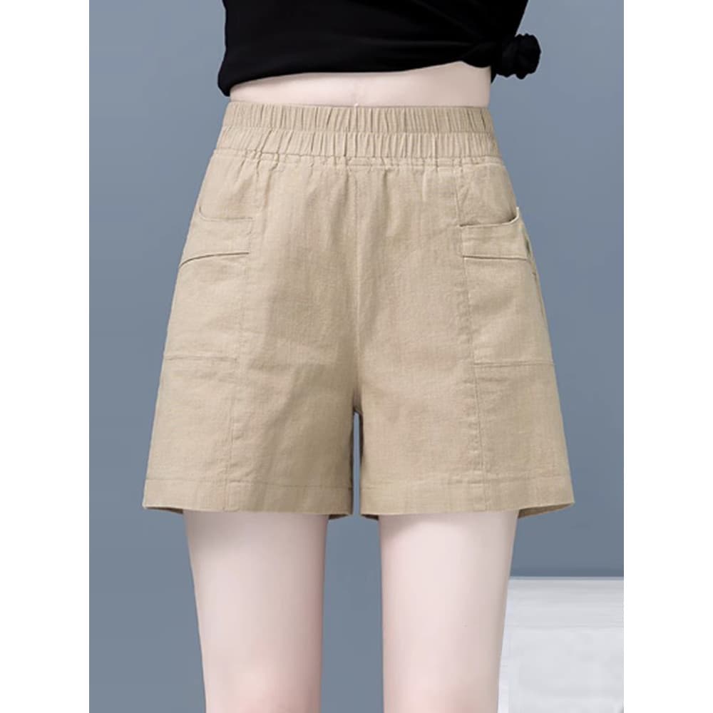Shorts gerais femininos 2026 verão novo estilo elástico cintura alta a linha estilo fino pequeno fino All-Match calças s