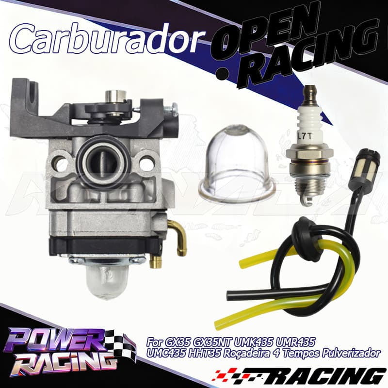 Kit Carburador Para GX35 Roçadeira 4 Tempos UMK435 UMR435 Com Mangueira Filtro Bulbo Primer Vela Alta Qualidade