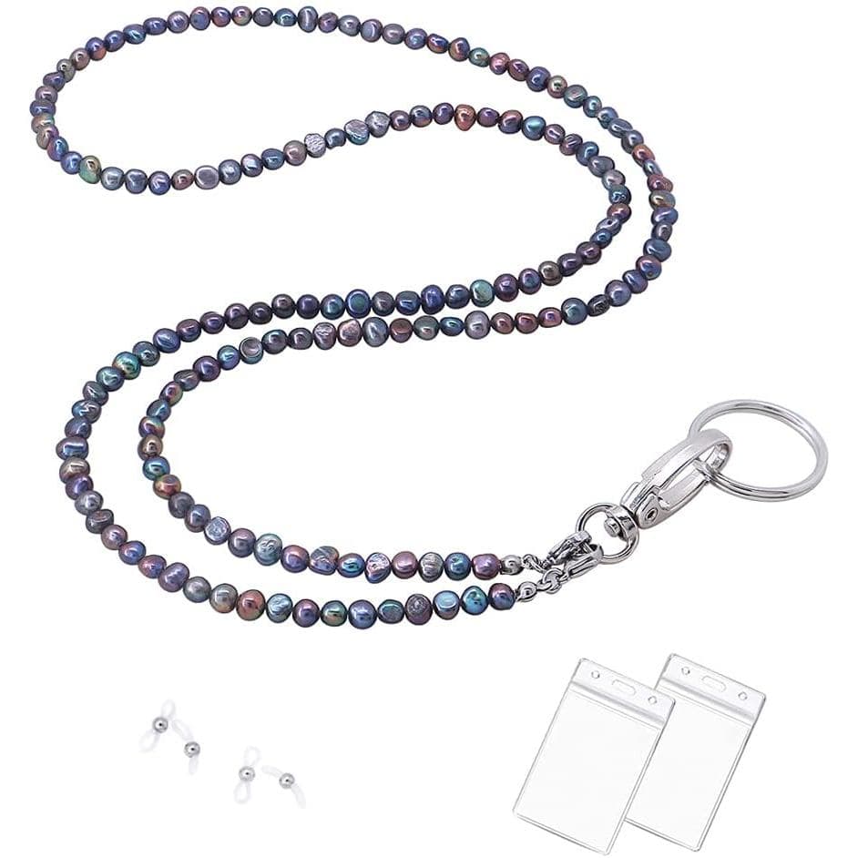 Cordão C&L Accessories para Mulheres, Cordões de Pérolas de Água Doce para Crachás de Identificação, Cordão para Profess