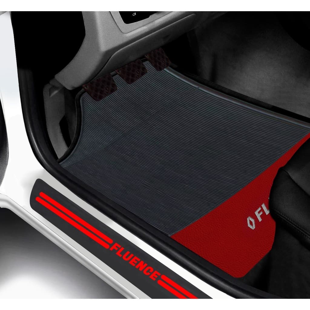 Kit Tapete E Soleira De Porta Renault Fluence Universal Carro personalizado