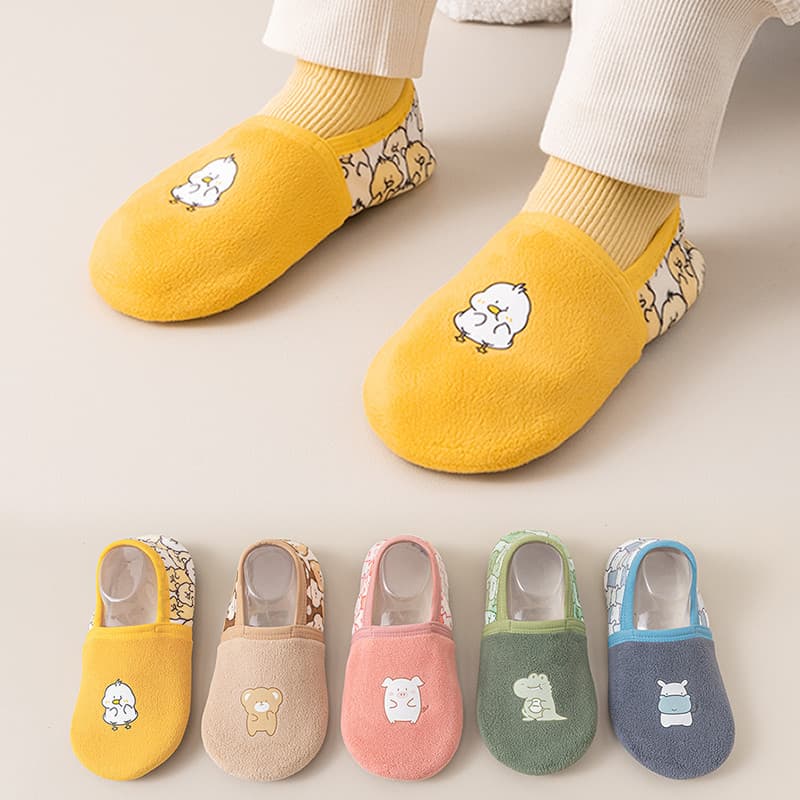 Crianças sapatos de algodão outono inverno calcanhar antiderrapante sola macia quente meninos casa sapatos meninas chine