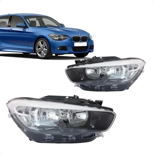Farol Bmw S1 2016 2017 2018 C/led S/projetor C/friso Preto