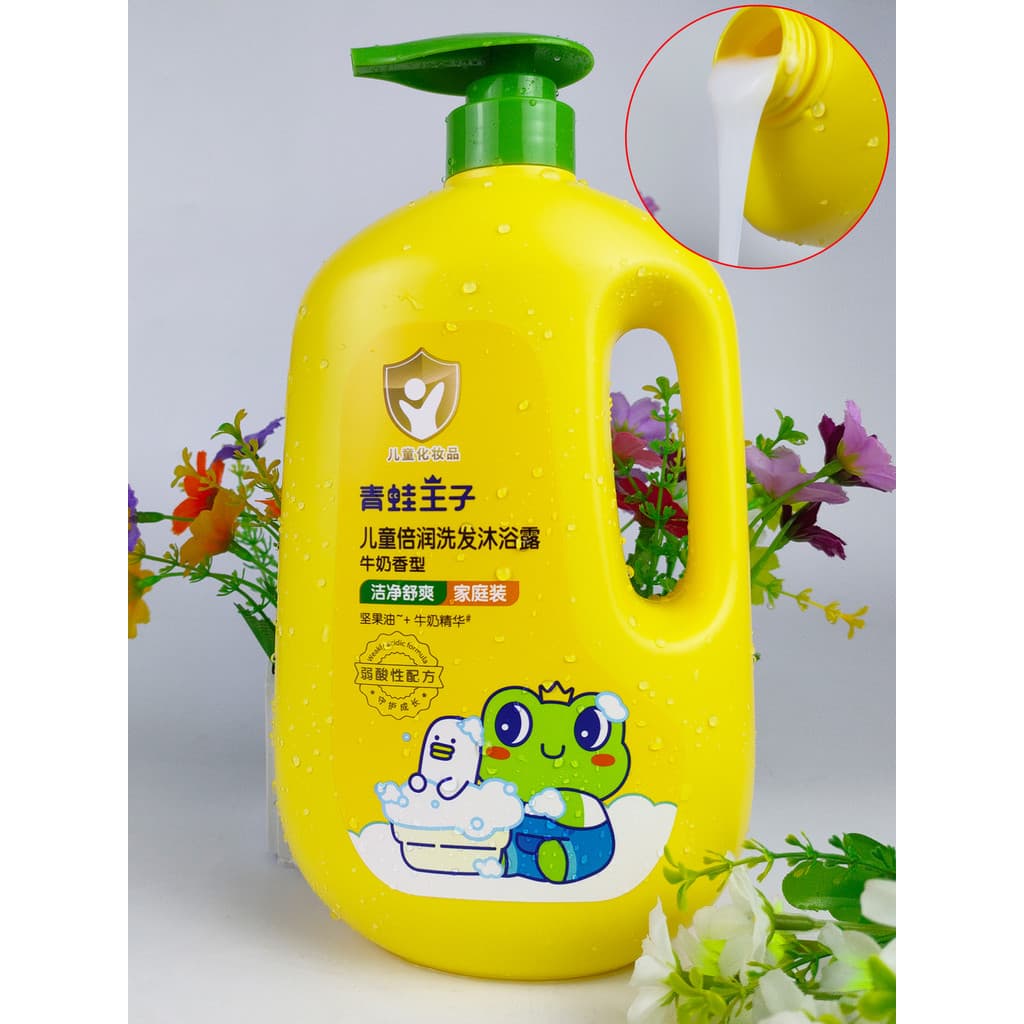 Frog Prince Shampoo Lavagem Corporal Dois em Um Essência de Leite Infantil Shampoo para Bebês Tamanho Família Lavagem Co
