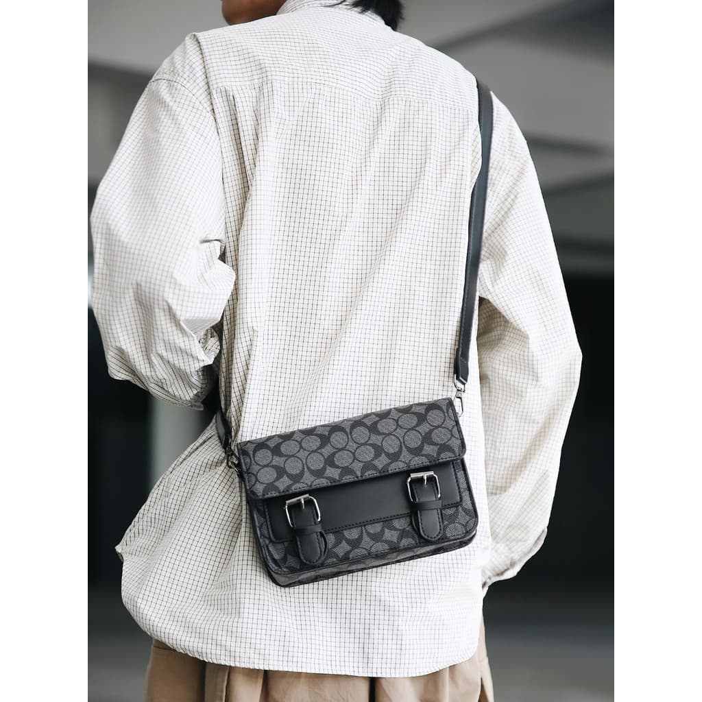 Moda legal bolsa mensageiro masculina high-End sentimento nicho de alta aparência telefone móvel pequena bolsa de ombro