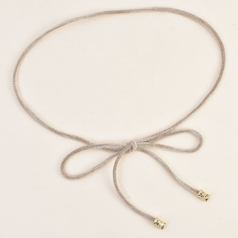 Versão coreana All-Match camurça cinto fino saia feminina cintura estreita simples decorativo cintura corrente Denim sai
