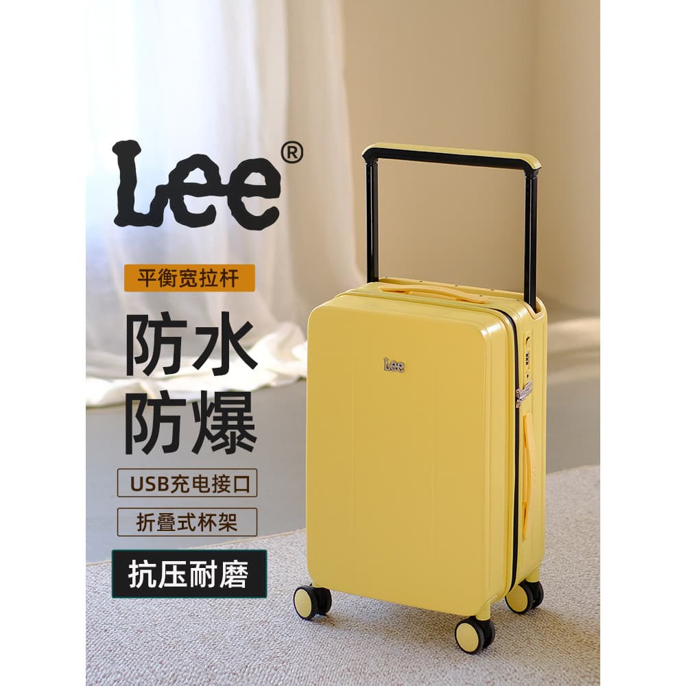 Lee marca oficial bagagem feminina 20 trole caso roda Universal 24 masculino novo estilo mudo forte durável senha caso