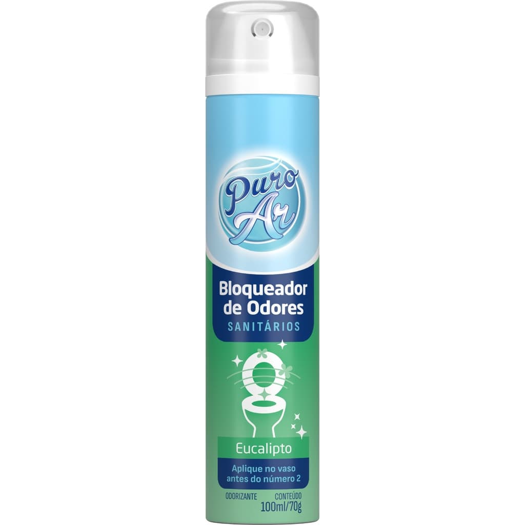 Bloqueador Odores Sanitários Puro Ar Eucalipto 100ml 70g