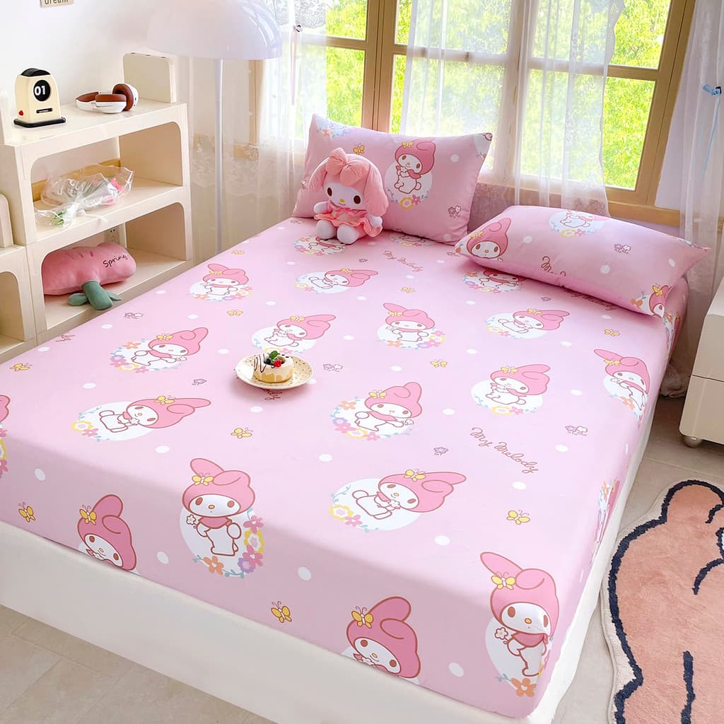 Melody lençol infantil peça única algodão puro 100 algodão outono inverno desenho animado rosa menina 1.2 lençol 1 metro