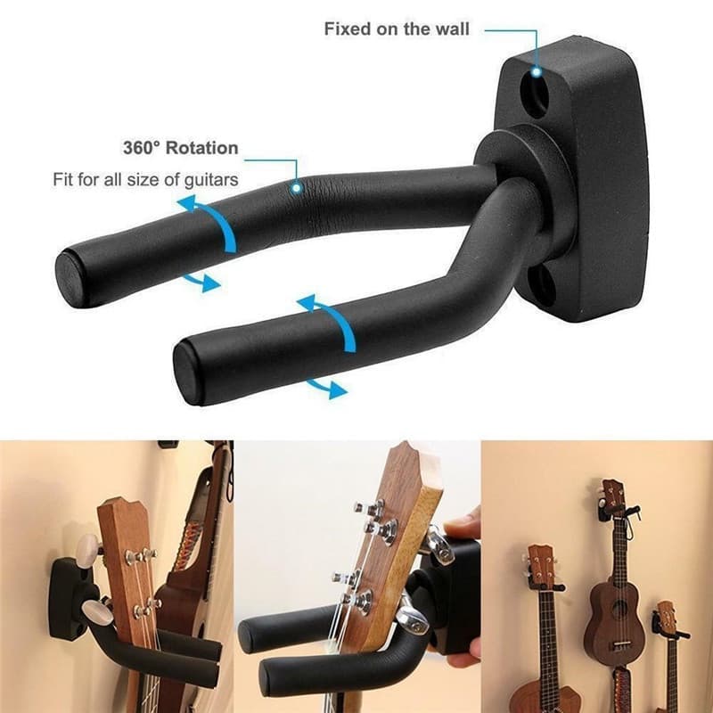 Suporte de parede antiderrapante para violino, baixo e guitarra (1 peça)