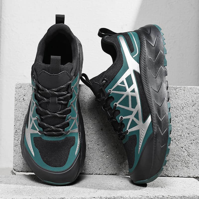Sapatos esportivos de dedos largos masculinos de tamanho grande para caminhada sapatos masculinos ampliando ao ar livre