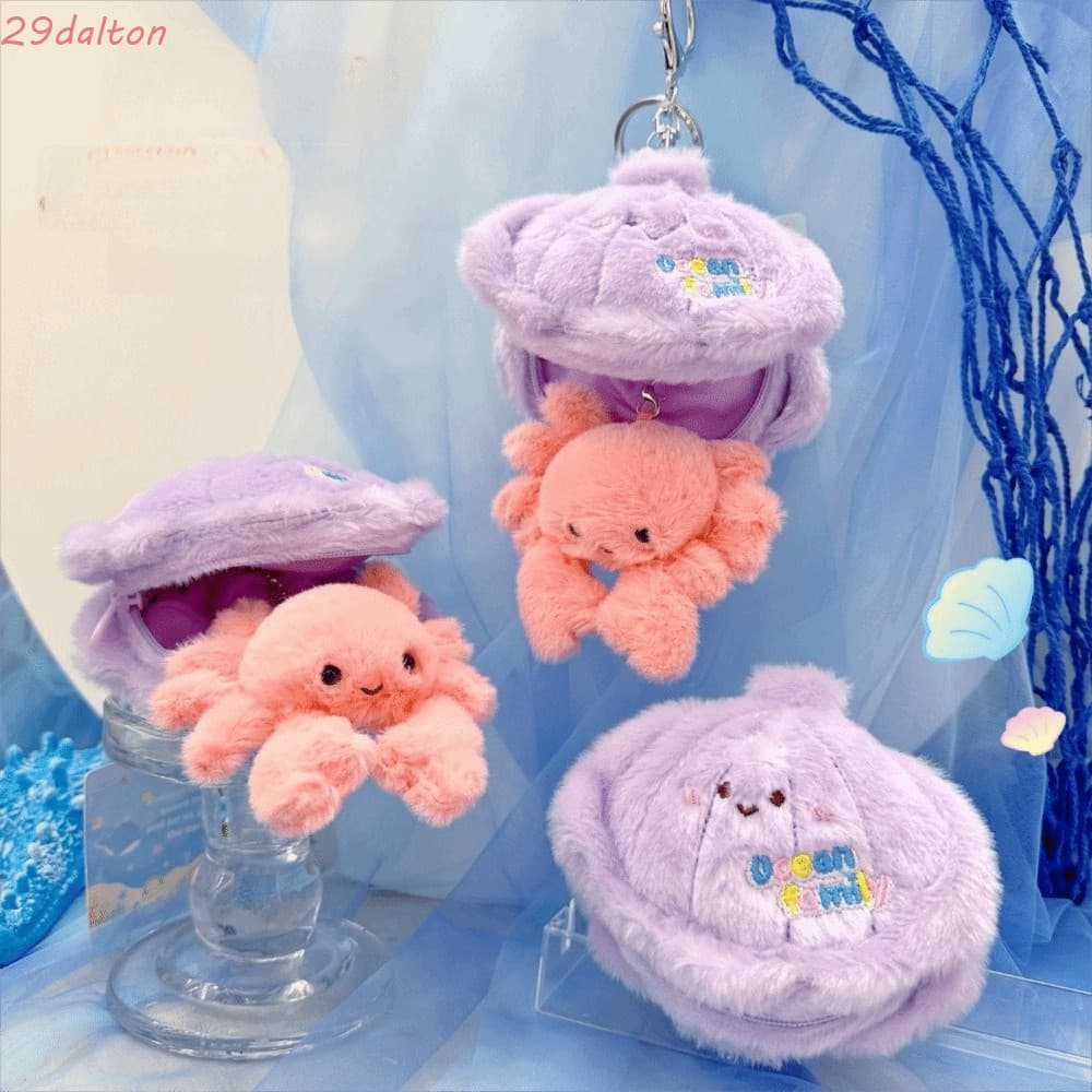 Chaveiro De Pelúcia De Animal Oceano DALTON , Baleia Macio E Fofo Kawaii , Enfeites Pendurados , Coleção De Simulação De