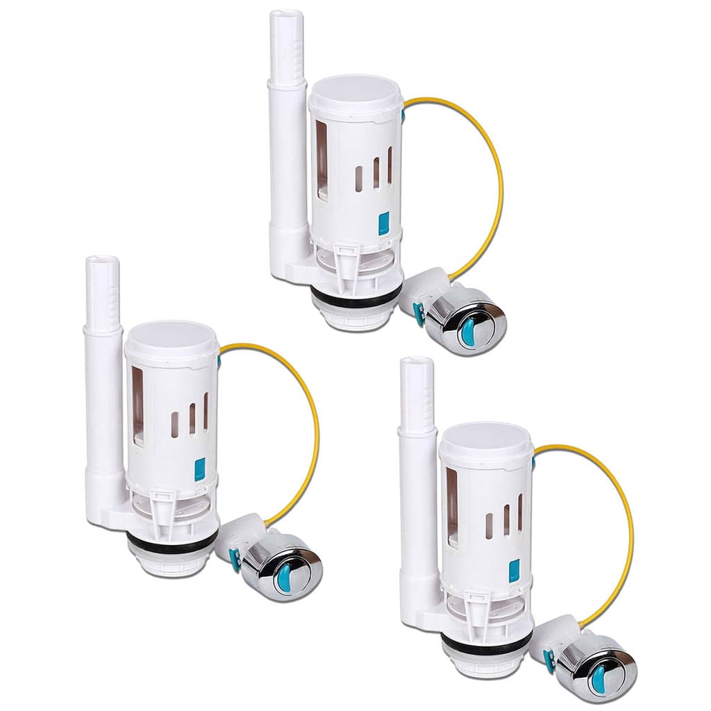 Mecanismo Reparo Caixa Acoplada Kit 3 Uni Descarga Vaso Assento Sanitario Tanque Banheiro Acessorio Higienico Casa