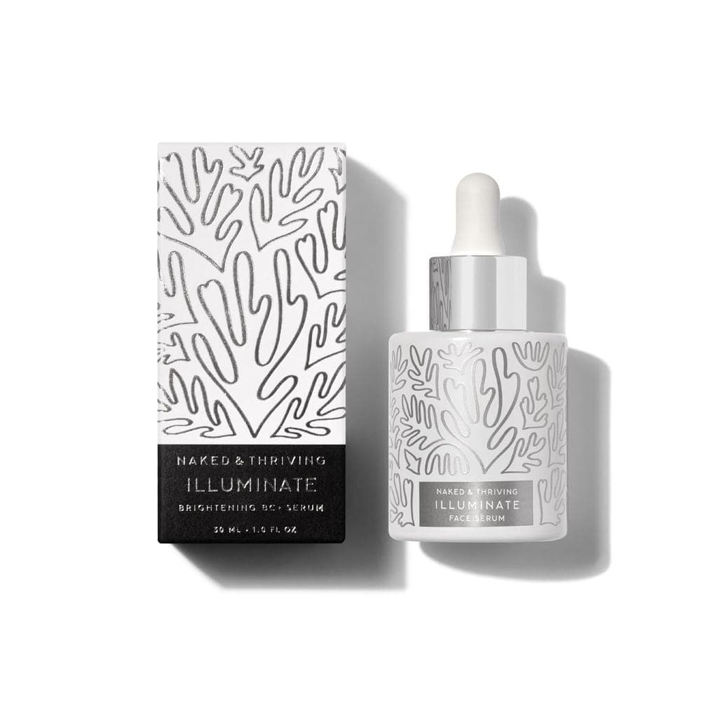 Naked & Thriving Serum Facial Iluminador BC+ |   Ácido Hialurônico, Vitamina C, Bakuchiol |   Cuidados com a pele orgâni
