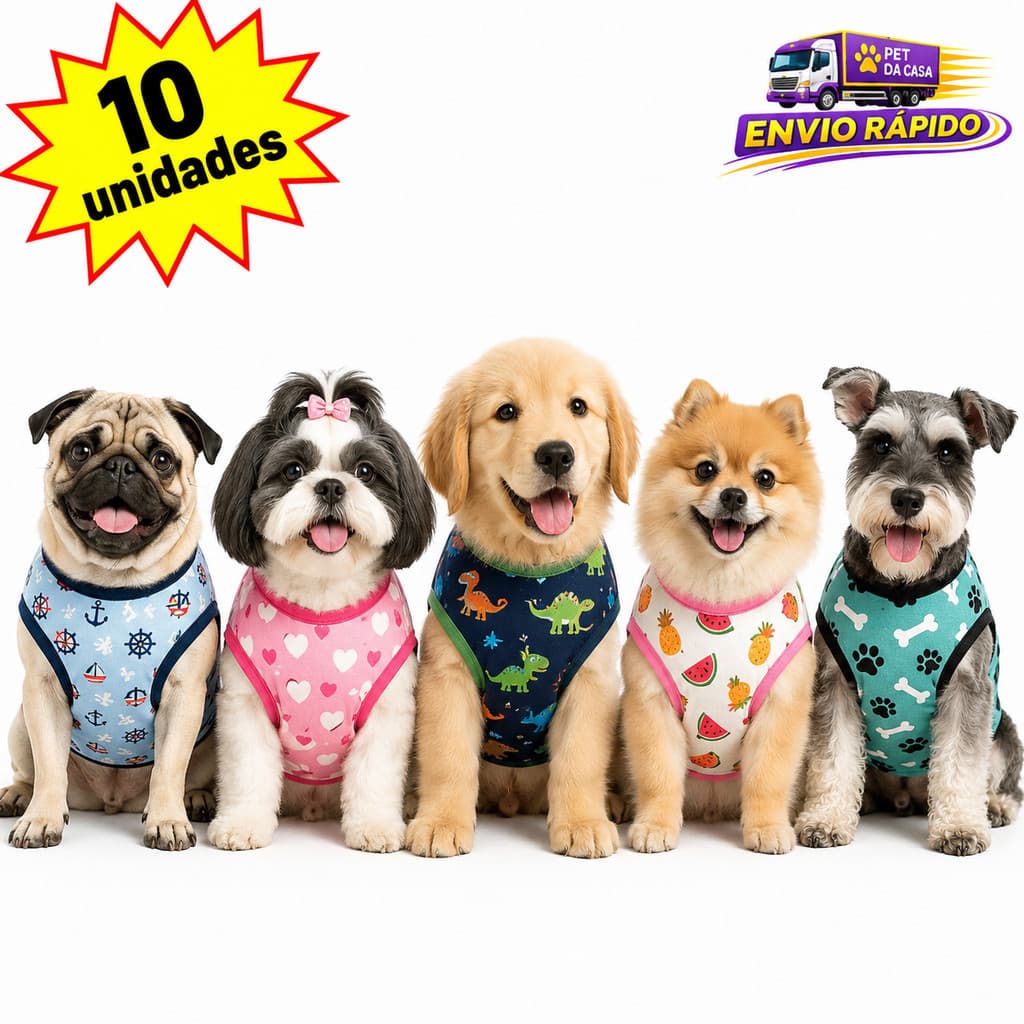 Kit 10 Roupinha N1 Para Cachorro Pequeno Porte Roupa Pet Frio