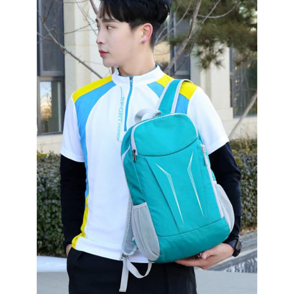 Mochila dobrável masculina ultrafina portátil bolsa de pele esportes lazer viagem ao ar livre caminhadas Mini mochila fe