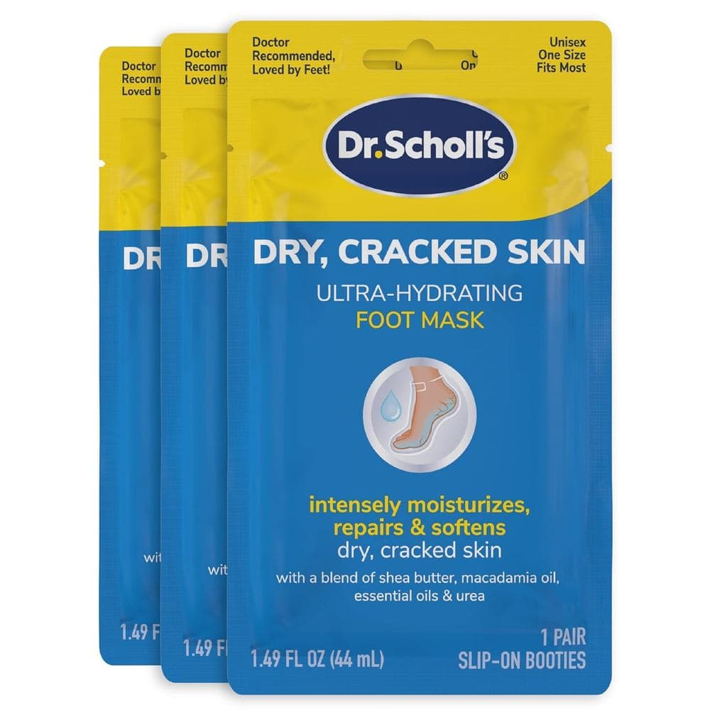 Máscara Ultra Hidratante para Pés Secos e Rachados da Dr. Scholl, 3 Pares de Meias Hidratantes: Hidrata intensamente, re