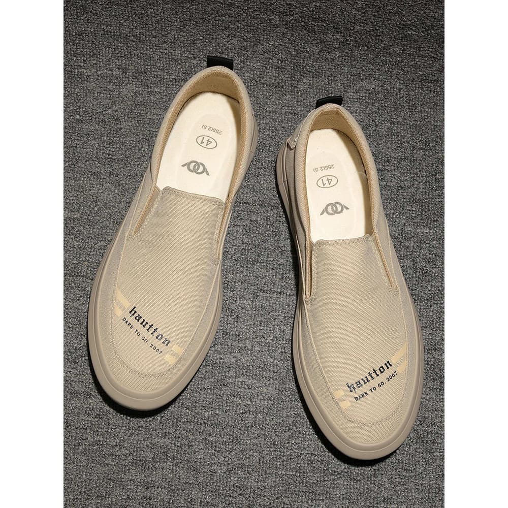 Sapatos de lona masculinos 2023 outono respirável um Pedal preguiçoso sapatos masculinos All-Match tênis casuais baixo-T