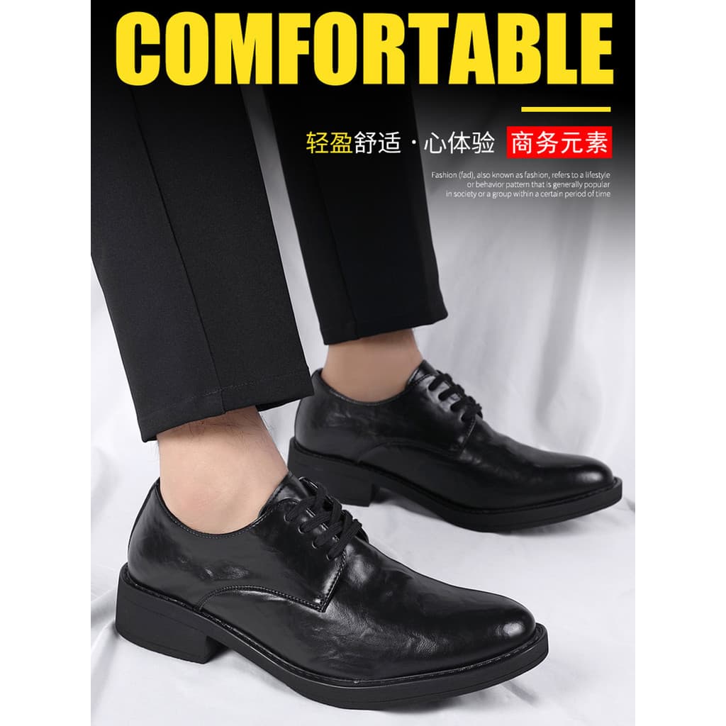 Sapatos masculinos de couro com bico fino e respirável, roupa Formal de alta qualidade, novo estilo de negócios, Casual,