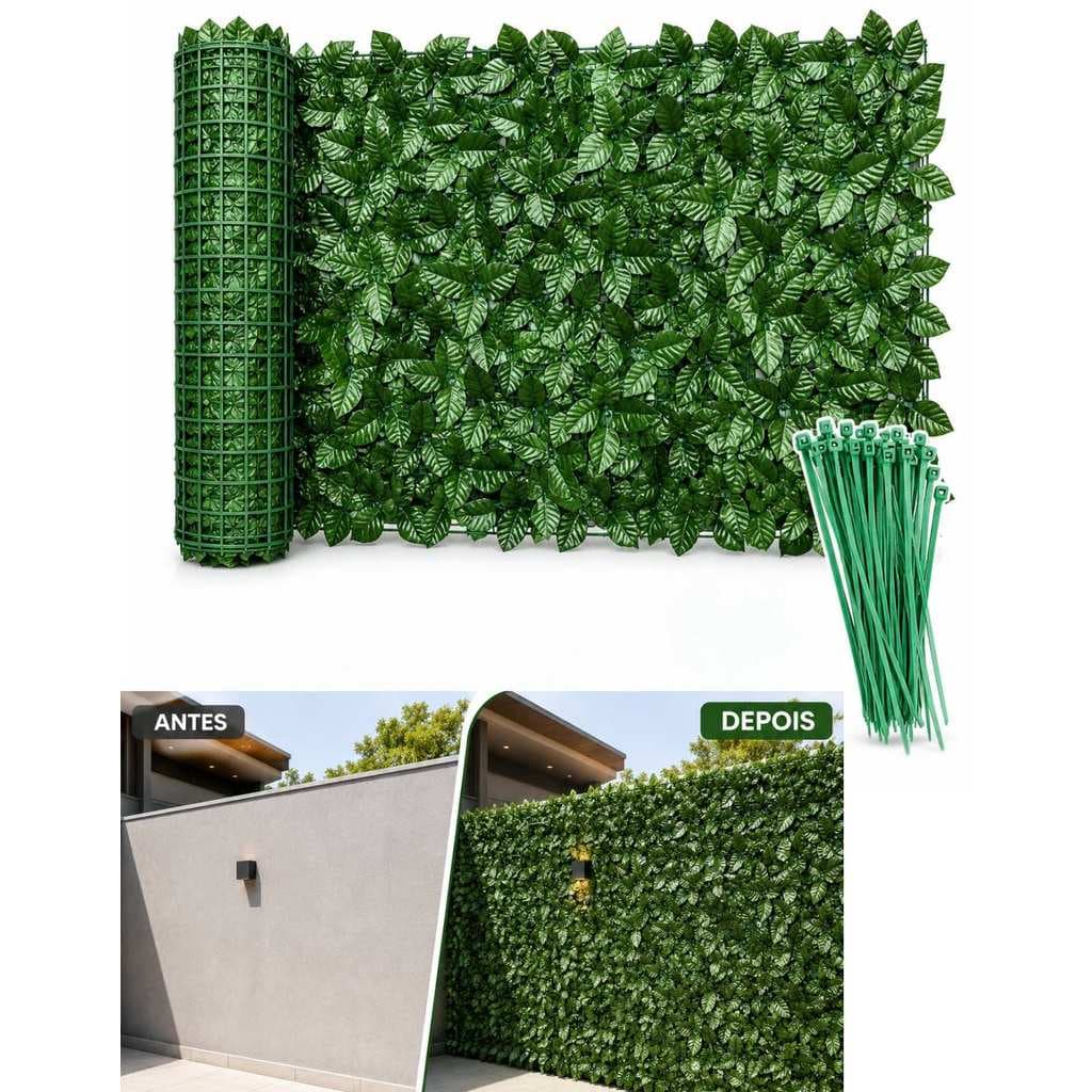 Muro Inglês 3x1 Mts Jardim Vertical Artificial Proteção UV