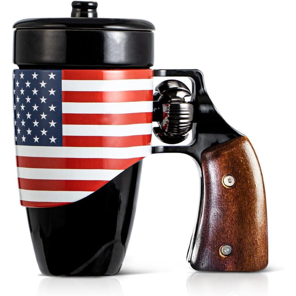 Canecas de Café Criativas para Homens, Caneca Engraçada de Cerâmica, Canecas em Forma de Revólver, Presentes de Aniversá