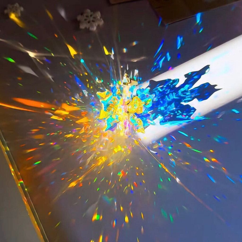 Luz solar coletor de pedra cristal pingente legal cristal prisma espelho cubo efeito tândalo decoração Desktop ornamento