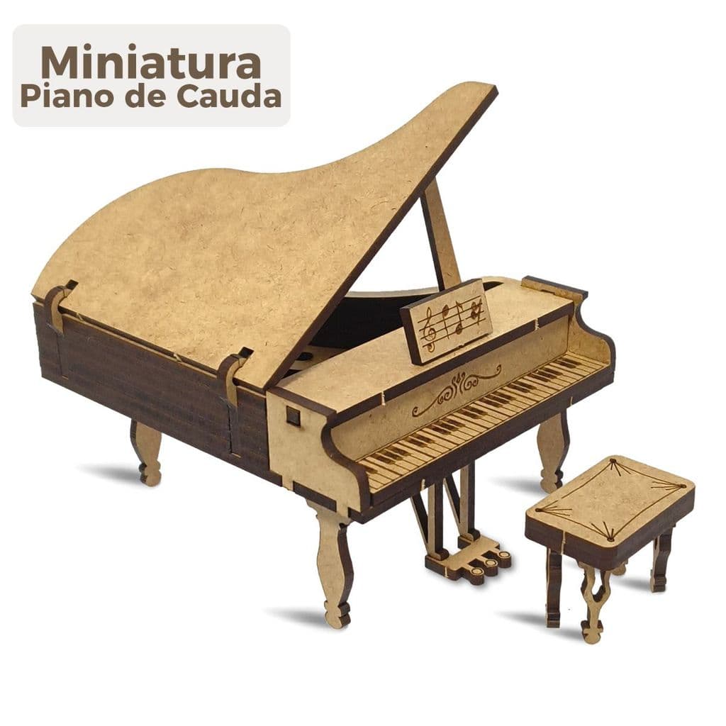 Instrumento Musical Piano de Cauda em Miniatura | Presente | Brinde | Decoração