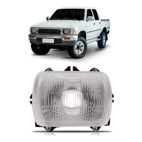 Farol Hilux/l200 Quadrado 1990 A 2001 Com Suporte C/garantia