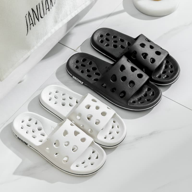 Chinelos de banheiro homens verão inverno banho interior vazando antiderrapante oco chuveiro doméstico casal casa femini