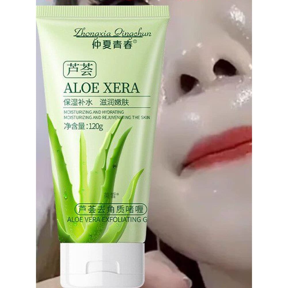 2026 Venda quente!Aloe Vera Gel Esfoliante Gel Limpador Facial Esfoliante Facial Limpeza Profunda Poros Cravos