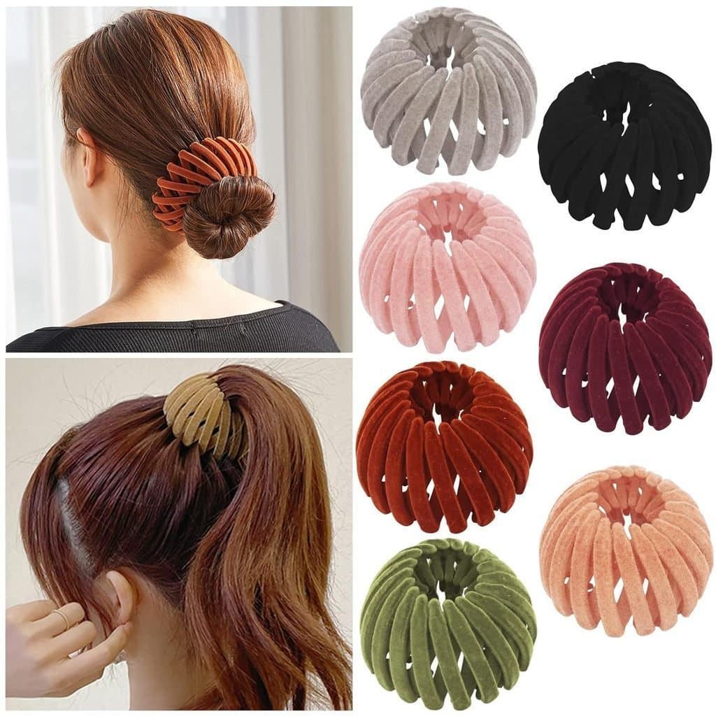 Ferramenta para Pentear Coques, Presilha de Cabelo em Forma de Ninho de Pássaro, Presilha Elegante para Rabo de Cavalo H