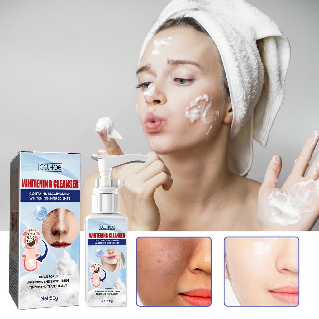 EELHOE niacinamida limpador facial limpeza facial manchas hidratantes iluminando a pele beleza espuma limpador