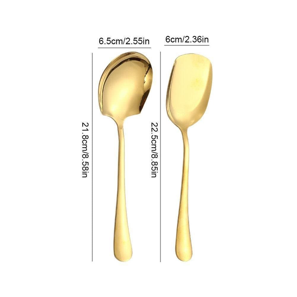 Colher De Sopa De Aço Inoxidável , Grande Capacidade , Cabo Longo , Cozinha , Colheres Grossas , Servindo U7n3