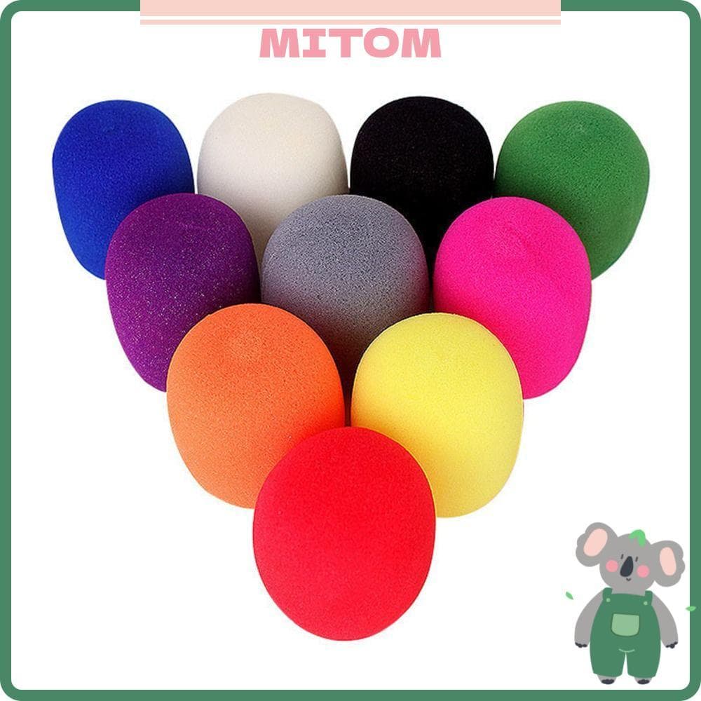 MITOM 10PCS Capa De Microfone , Espuma Colorida Reutilizável Capas DJ