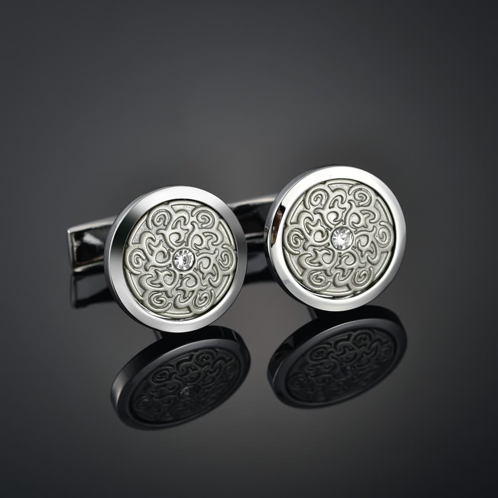 Caixa caixa de alta qualidade Retro diamante abotoaduras camisa francesa masculina manguito unhas botões abotoaduras sim