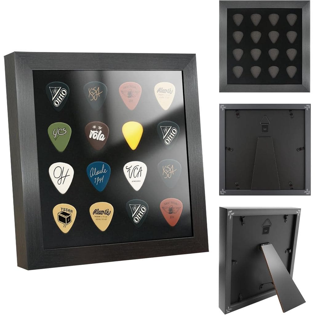 Caixa Expositora para Palhetas de Guitarra para 16 Palhetas (0,5-3,0mm), 8,43" x 8,43" Caixa Expositora para Palhetas de