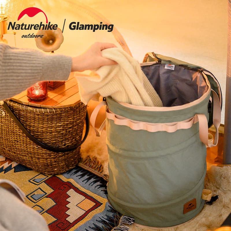 Naturehike Naturehike balde de armazenamento portátil dobrável, grande capacidade, acampamento ao ar livre, roupas, cest