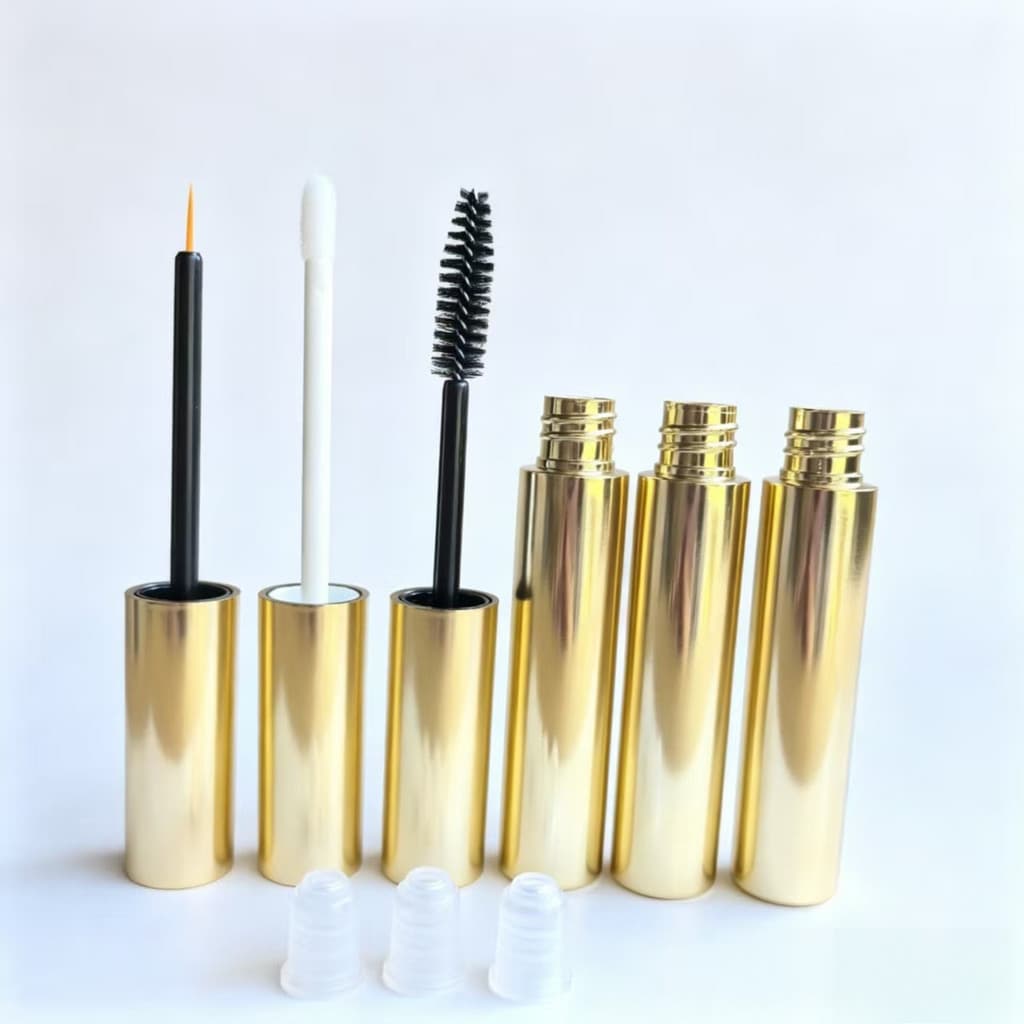 Conjunto De 3 Tubos De Rímel Vazios De 8ml Com Labial glos Escova Para Óleo De Rícino Frasco Dispensador universal Doura