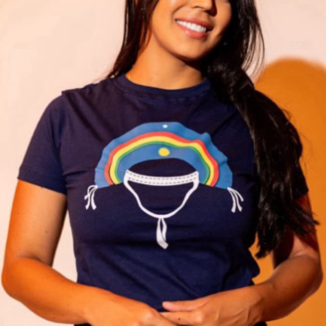 Camiseta feminina babylook T-shirt algodão chapéu de Pernambuco cultura nordestina