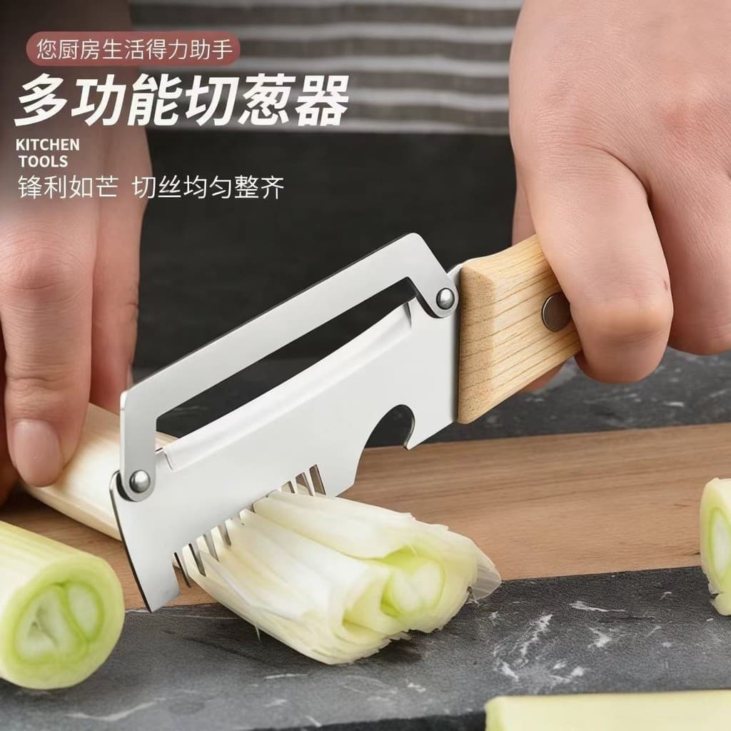 Faca Multifuncional para Descascar e Fatiar para Cozinha, Descascador de Batatas, Fatiador de Cebolinha para Uso Domésti