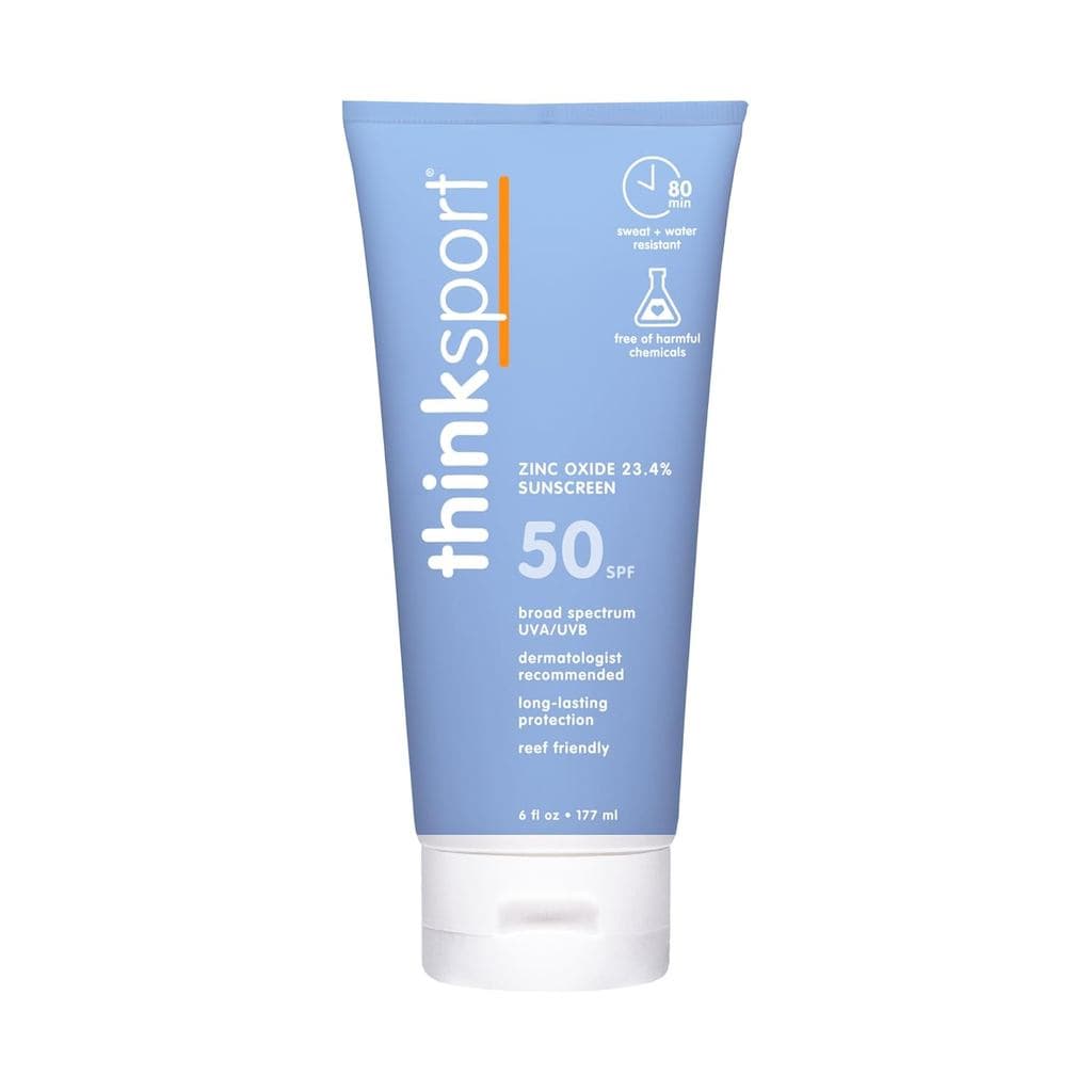 Protetor Solar Mineral Thinksport SPF 50+ – Protetor Solar Seguro e Natural para Esportes e Uso Ativo – Creme Solar Resi
