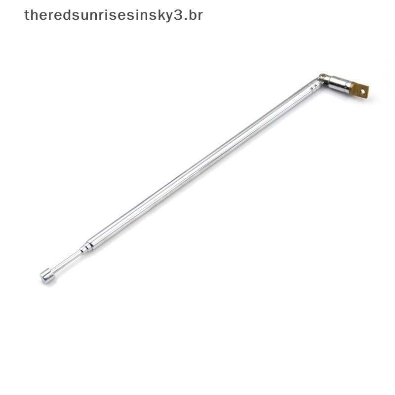 Antena Telescópica De Rádio AM FM De Canal Completo De Metal TSBR 63 Cm De Comprimento 4 Seções .
