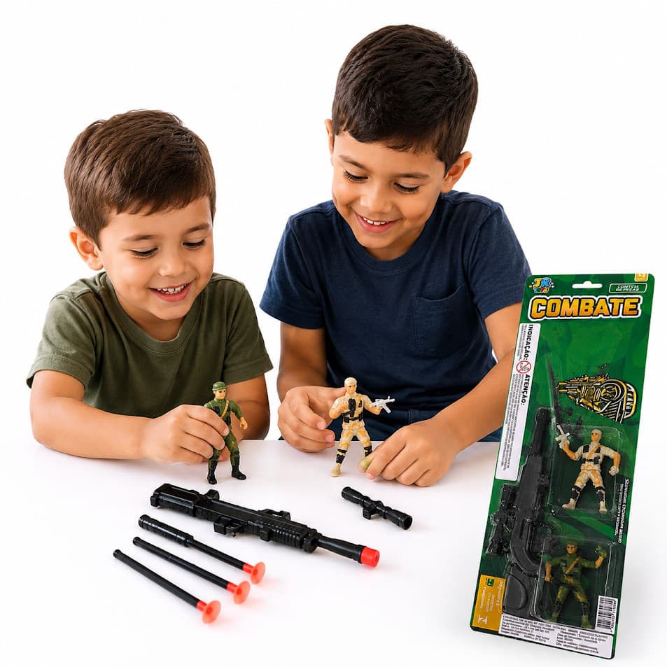 Brinquedo Lanca Dardo Combate Bonecos Soldado Guerra Militar