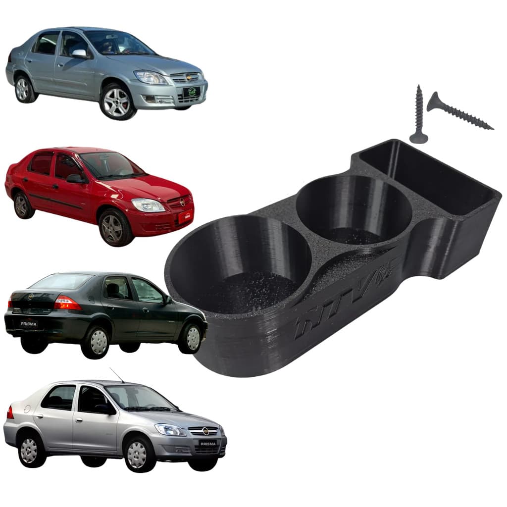 Console Central GM Prisma Suporte Porta Copos Duplo Compatimento Porta Objetos Grande Resistente