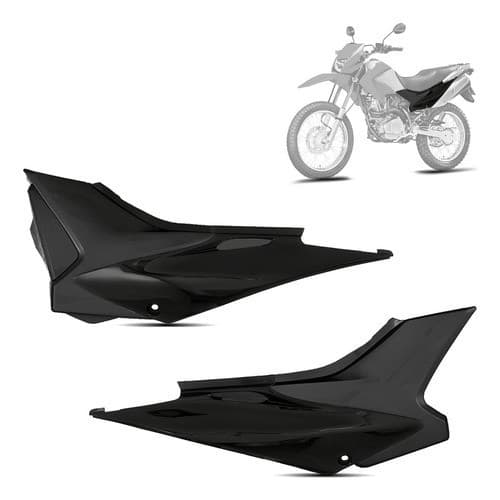 Kit Tampa Lateral e Sub Tampa Preto 2011 A 2014 Moto Nxr Bros 150 Ks Es Esd