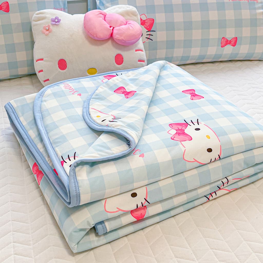 HelloKitty Verão Classe A Colcha de Ar Condicionado de Seda Fresca Pequena Pele de Gelo Verão Colcha Fresca Desenhos Ani