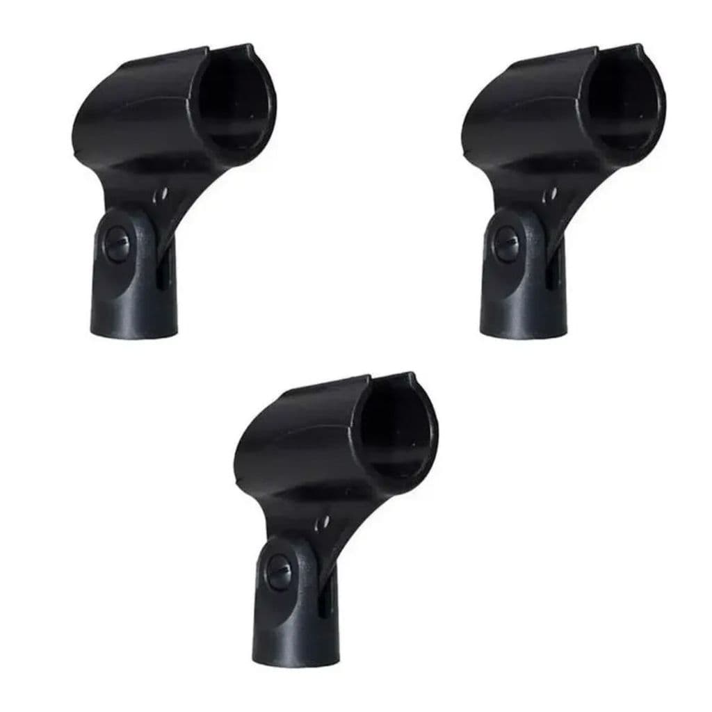 kit 3 Cachimbo Microfone Universal Metal Rosca Pedestal