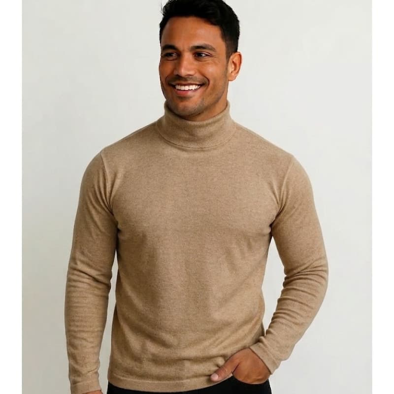 Suéter Masculino Gola Alta Cacharrél Blusa Frio Tricô Moda Gringa