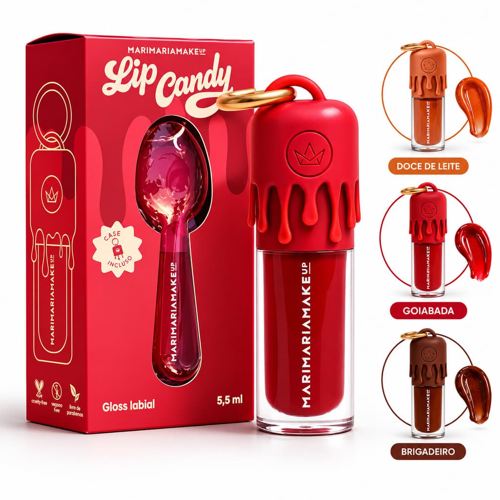 Gloss Mari Maria Lip Candy Aroma Doce Brilho Espelhado