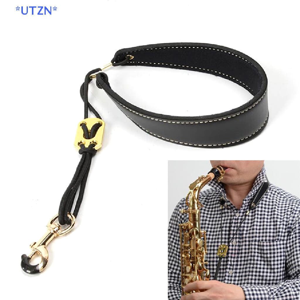 Cinto de Couro Acolchoado Ajustável UTZN > Cinto Suspensório para Saxofone Novo 8 Alça